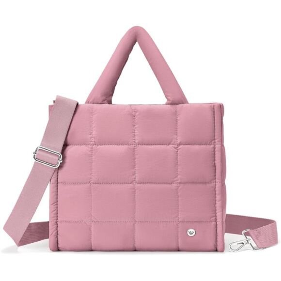 Puffer Crossbody Bags for Women Pink